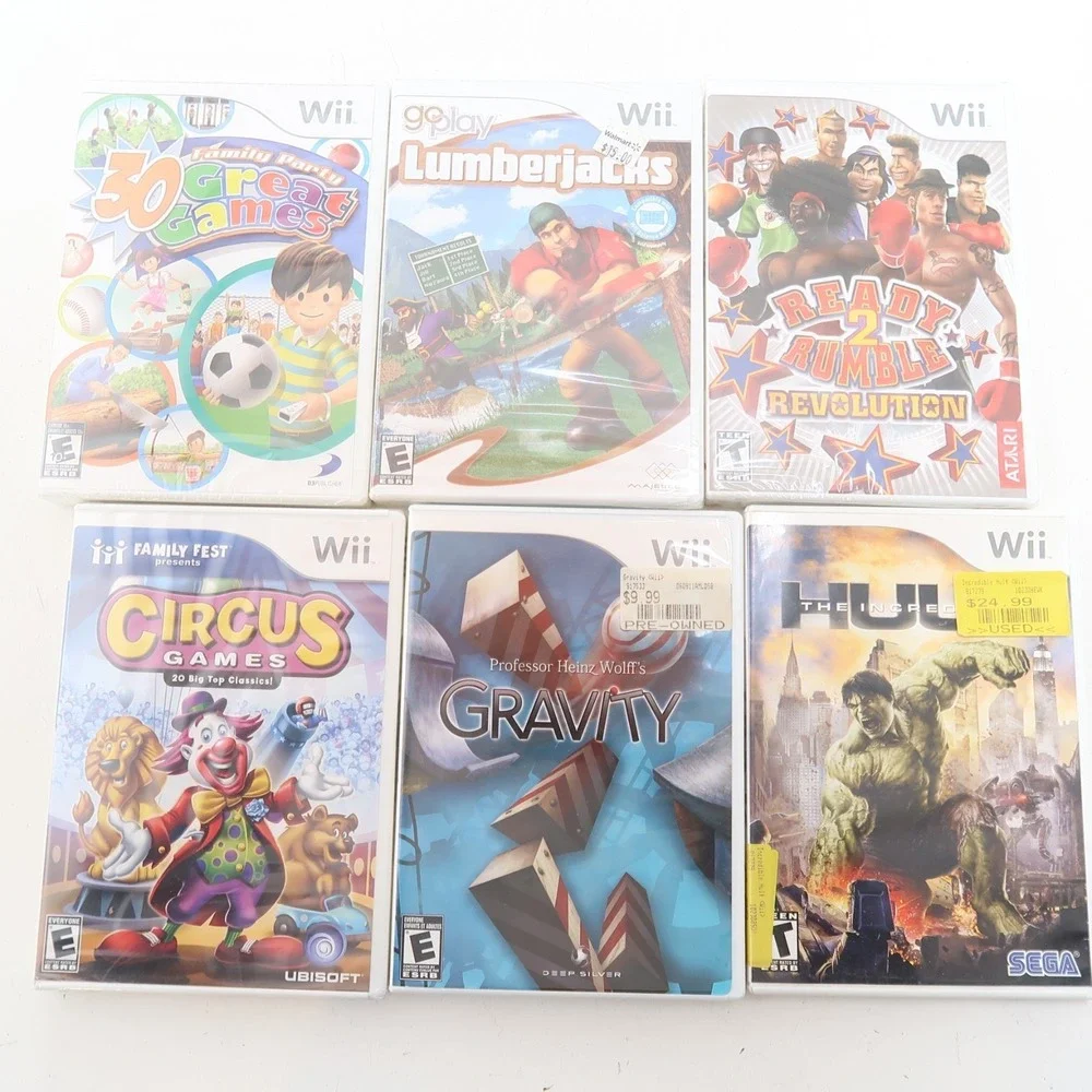 Nintendo Wii Games lot of 24 Narnia Transformers Hulk Avatar Cabalas  lumberjack